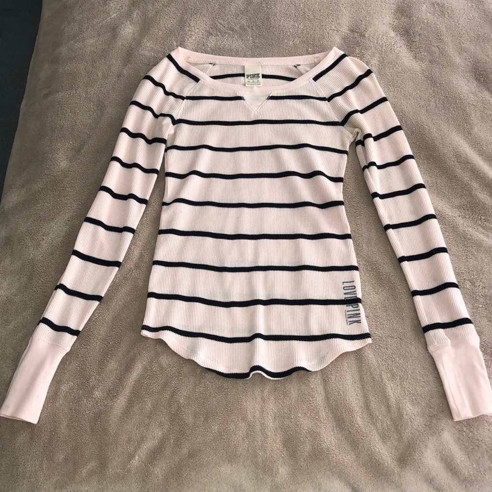 PINK by VS long sleeve thermal. Pale pink. XS.